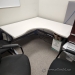 White Powered L Suite Height Adjustable Sit Stand Desk